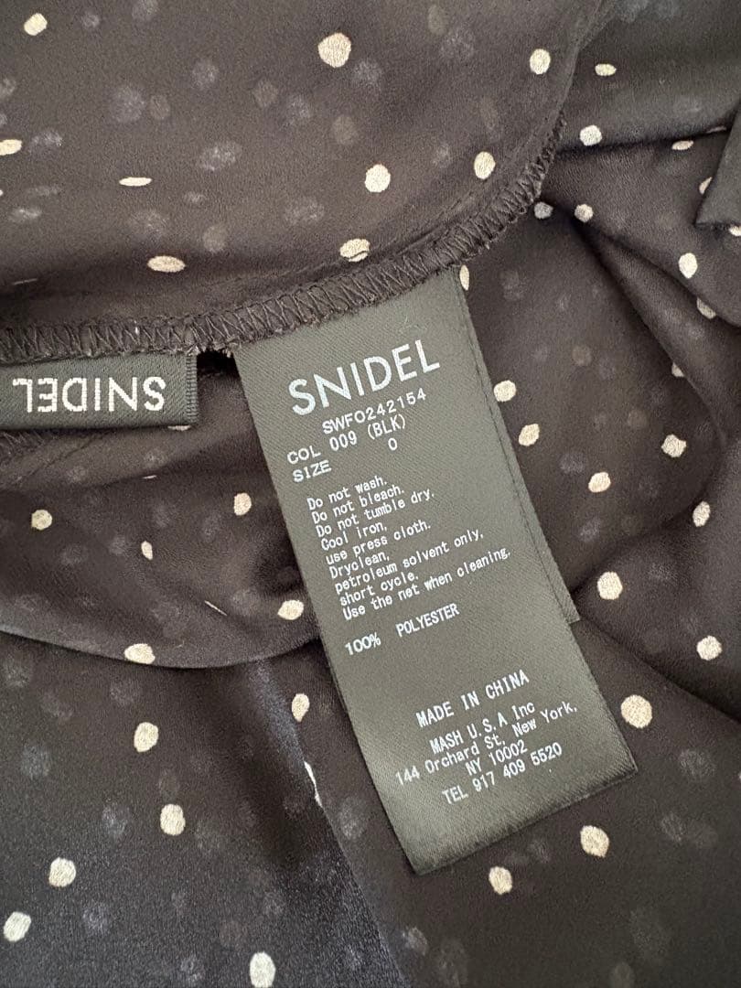 SNIDEL スナイデル シフォンギャザーノースリワンピース サイズ0インナー付
