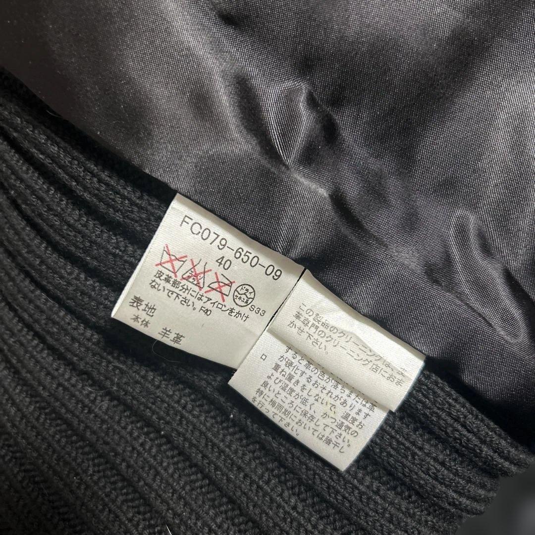 Burberry lether×knit トップス