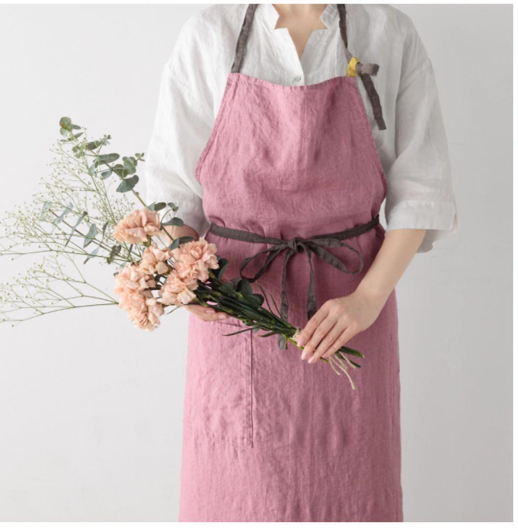 新品　LINO E LINA フルエプロン マノン ローズプラリネ