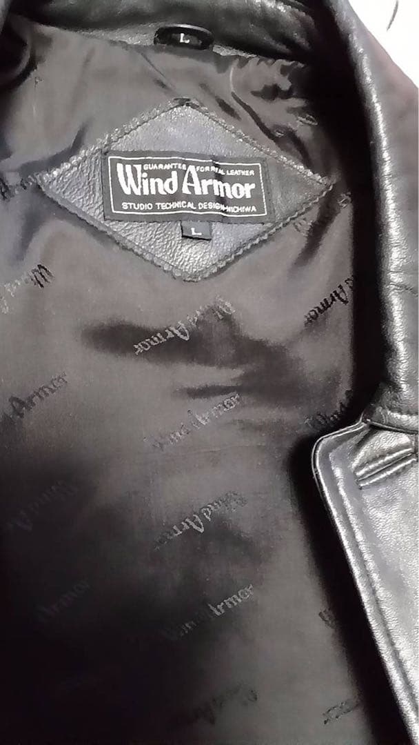 Wind Armor 羊革　ブラックレザージャケット Lサイズ