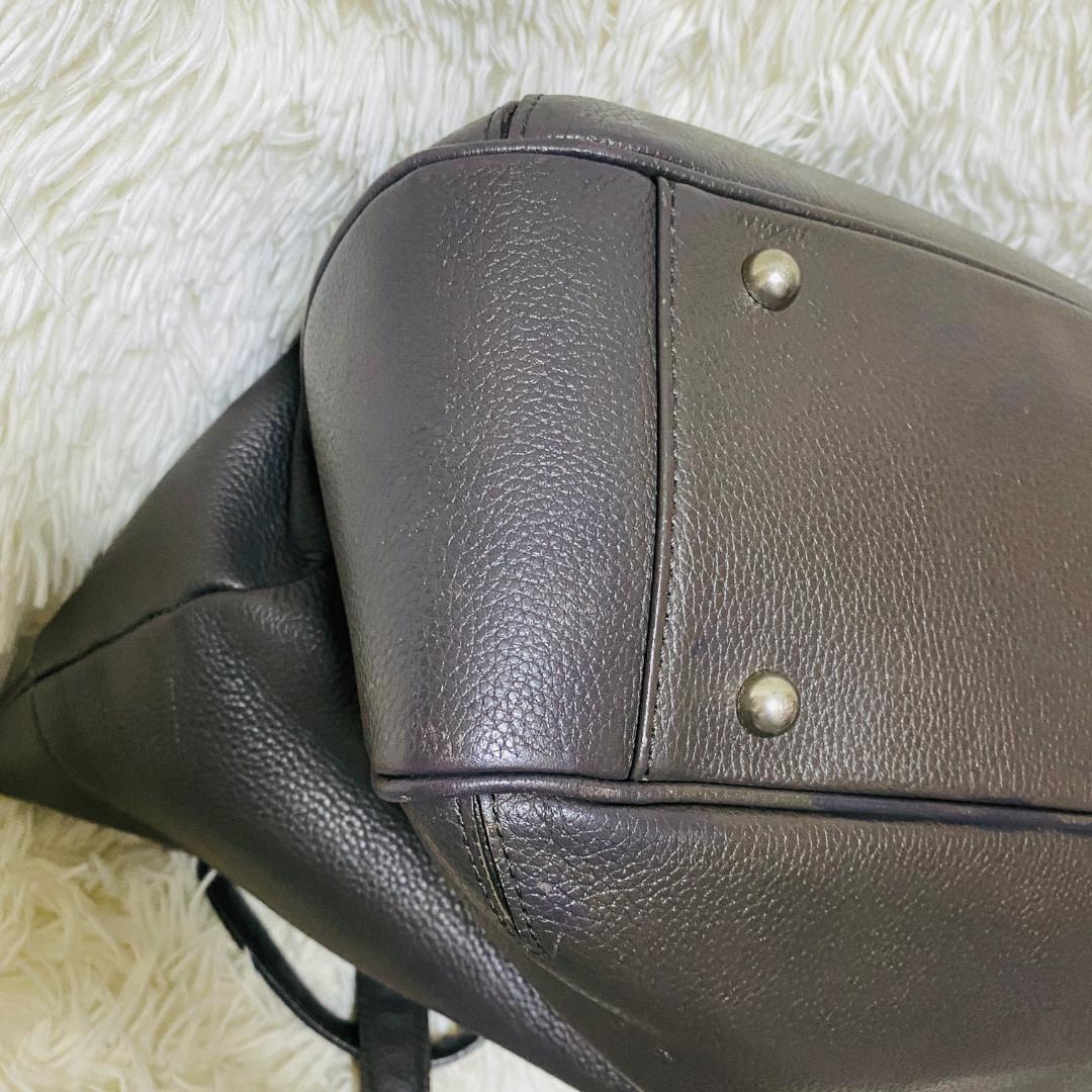 PELLE MORBIDA レザー トートバッグ 本革 ビジネスバッグ グレー