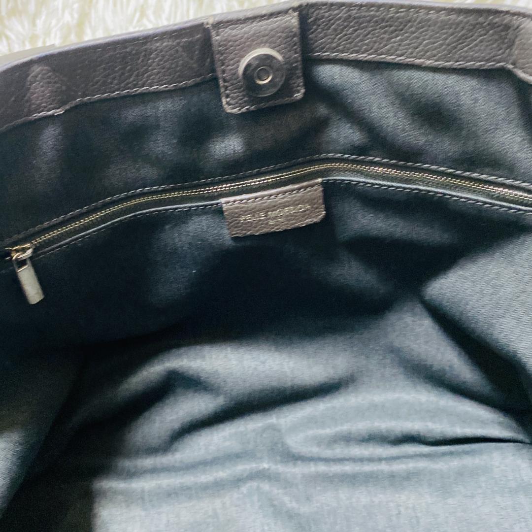 PELLE MORBIDA レザー トートバッグ 本革 ビジネスバッグ グレー