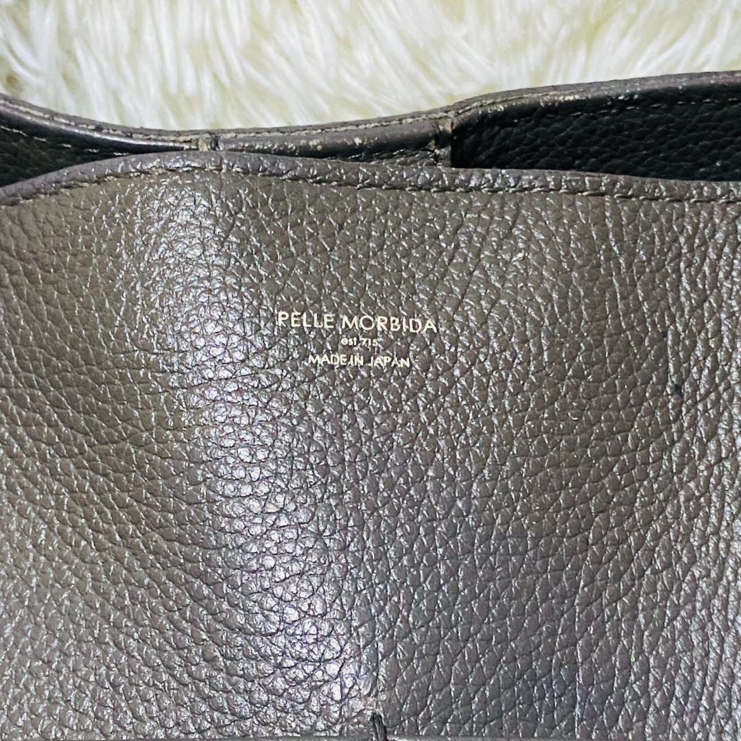 PELLE MORBIDA レザー トートバッグ 本革 ビジネスバッグ グレー