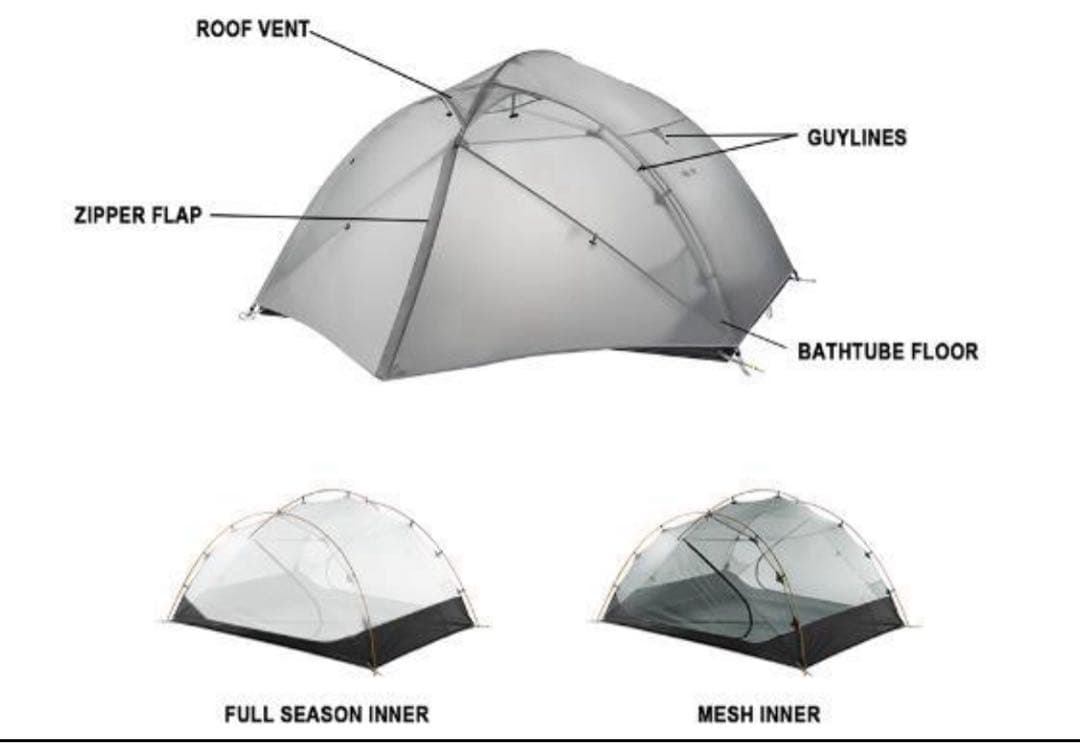【新品タグ付】3人用ULテント 3F UL GEAR QINGKONG 3グレー