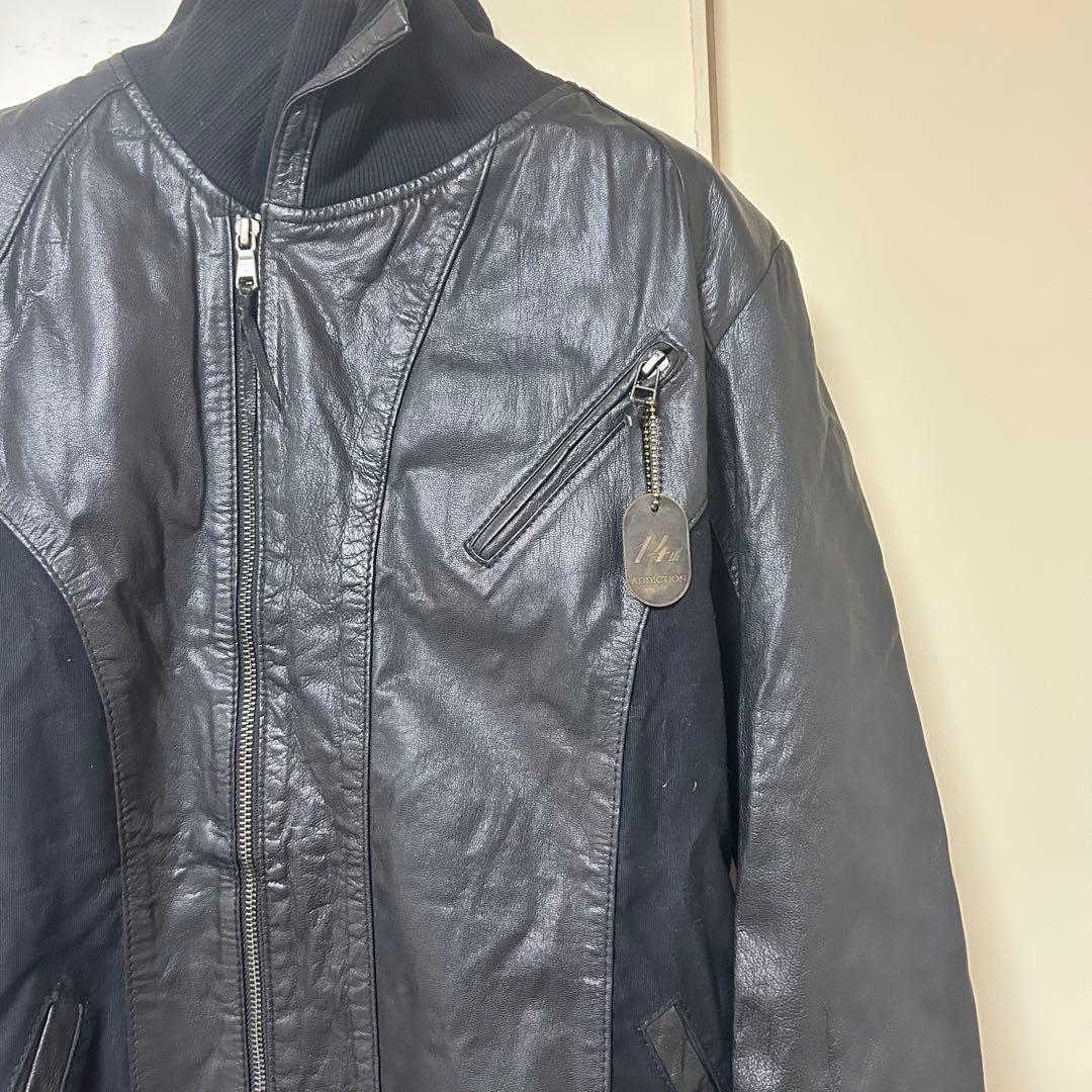 新品　14thaddiction レザーライダース