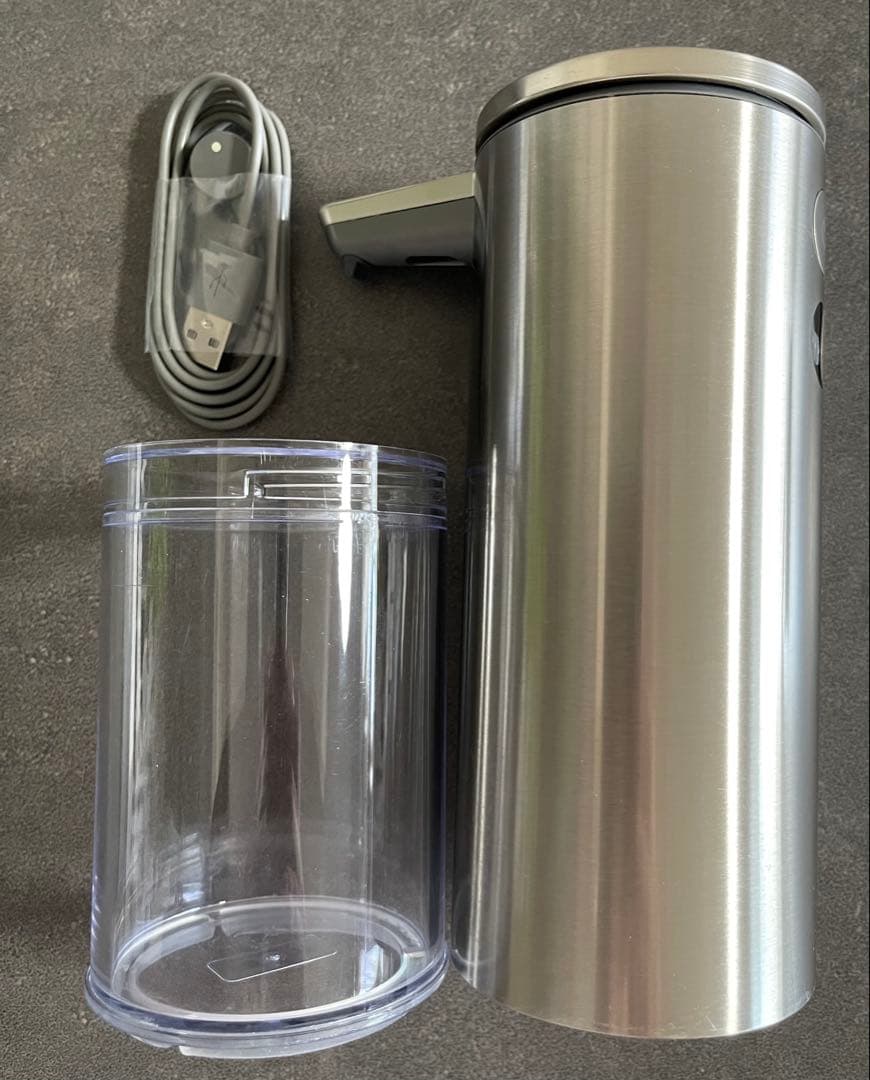 simplehuman ソープディスペンサー つや消しシルバー