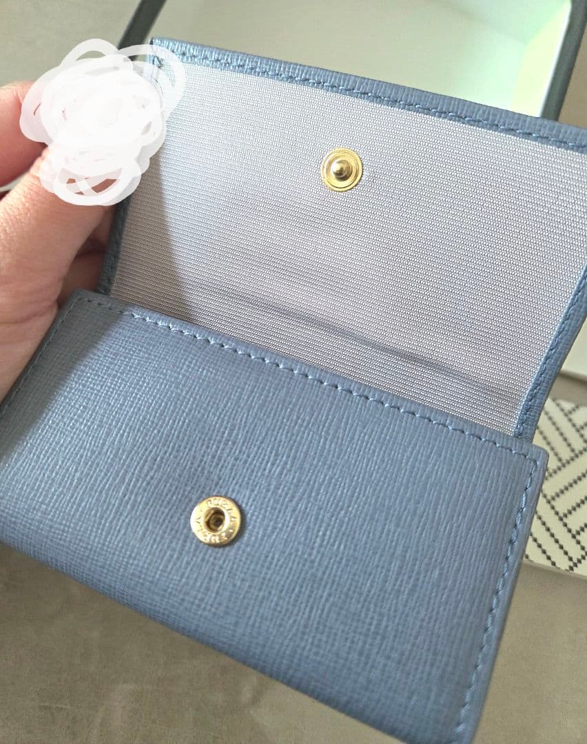 【美品】FURLA フルラ 6連 キーケース ブルー レザー