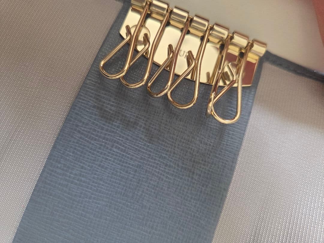 【美品】FURLA フルラ 6連 キーケース ブルー レザー
