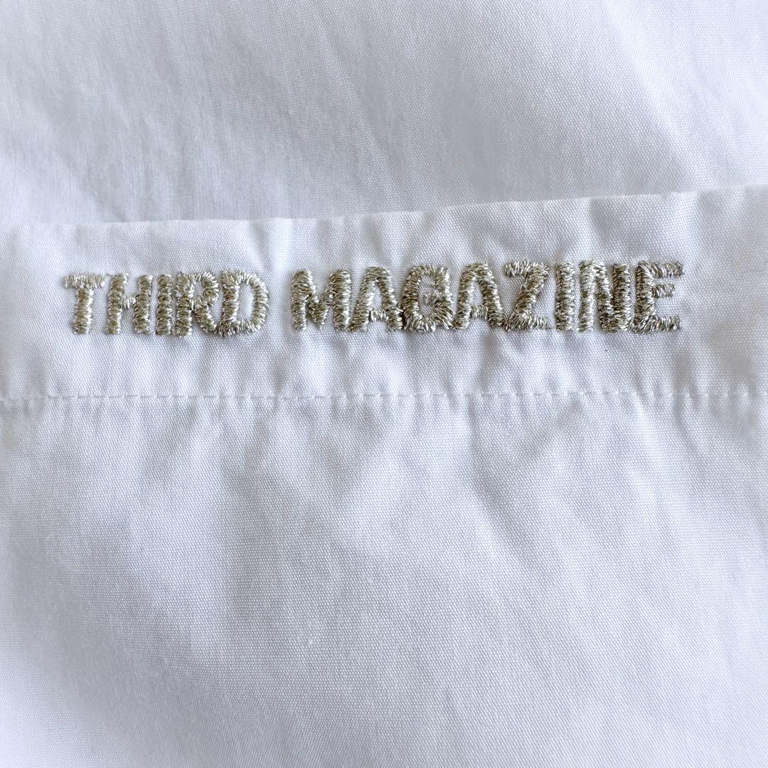 美品▲THIRD MAGAZINEサードマガジン/バンドカラーシャツワンピース