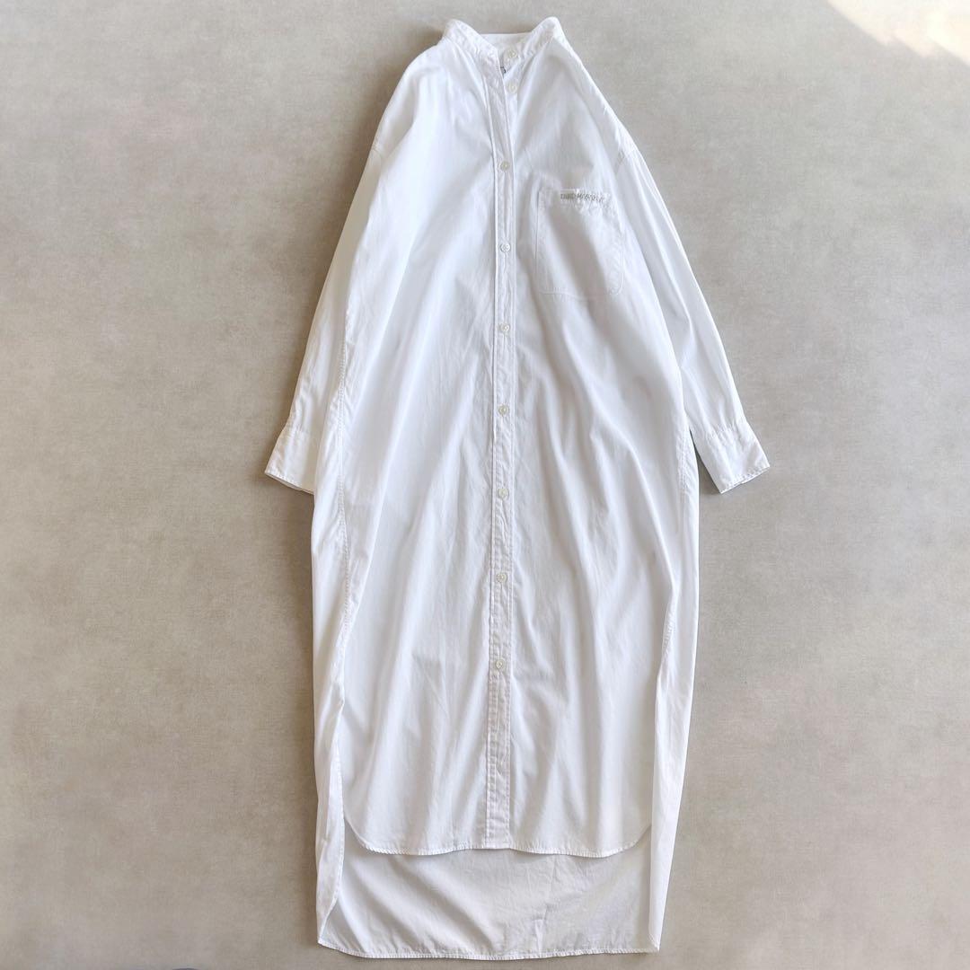 美品▲THIRD MAGAZINEサードマガジン/バンドカラーシャツワンピース