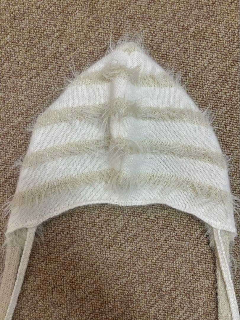 TYPESERVICE / Strap Fur Hat （Ivory）