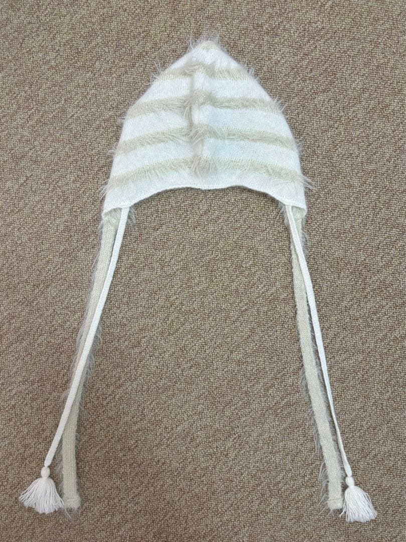 TYPESERVICE / Strap Fur Hat （Ivory）