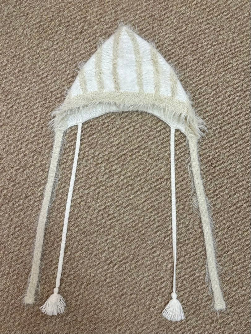 TYPESERVICE / Strap Fur Hat （Ivory）