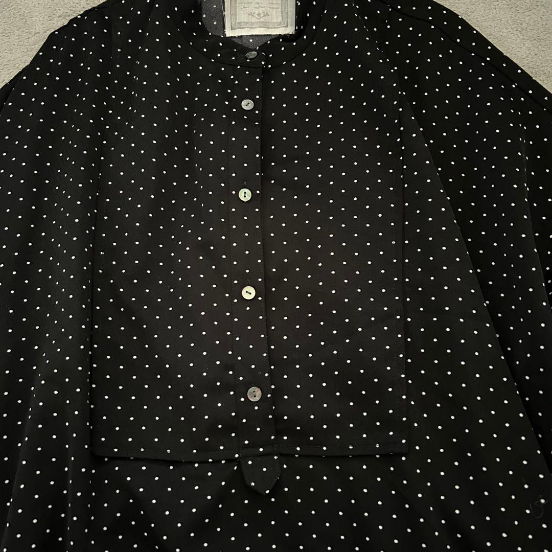 【美品】 BEARDSLEY ビアズリー ドットブザムシャツ 長袖 ゆったり