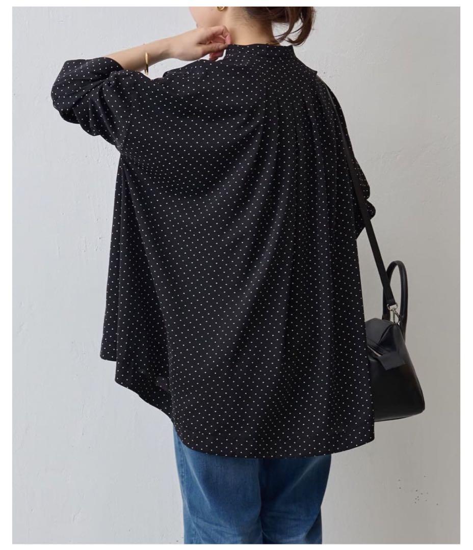 【美品】 BEARDSLEY ビアズリー ドットブザムシャツ 長袖 ゆったり