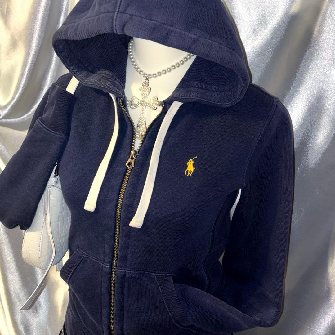 90s Old Polo Ralph Lauren y2k パーカー ネイビー