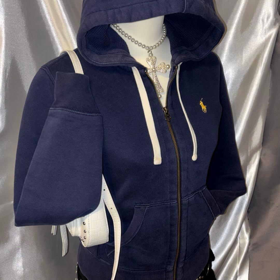 90s Old Polo Ralph Lauren y2k パーカー ネイビー
