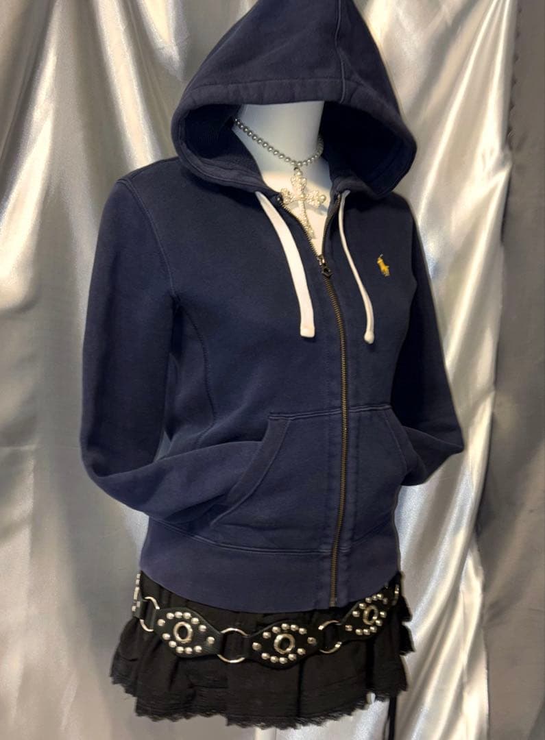 90s Old Polo Ralph Lauren y2k パーカー ネイビー