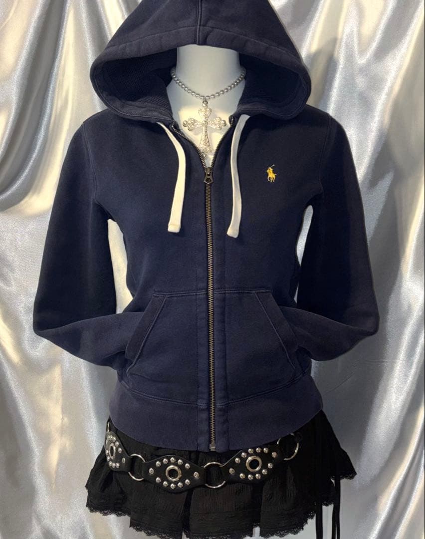 90s Old Polo Ralph Lauren y2k パーカー ネイビー