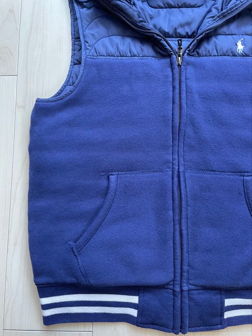 POLO RALPH LAUREN ポロラルフローレンフード付ベストM ネイビー