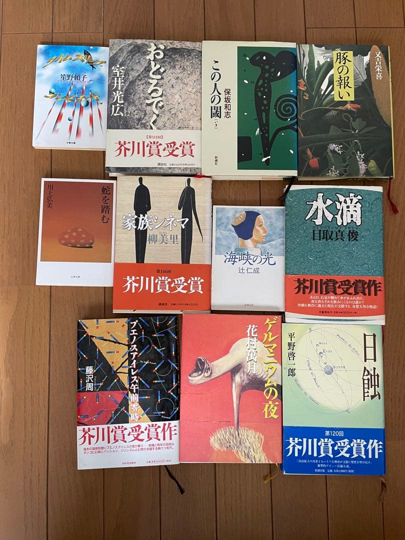 芥川賞受賞作集セット　111回から120回