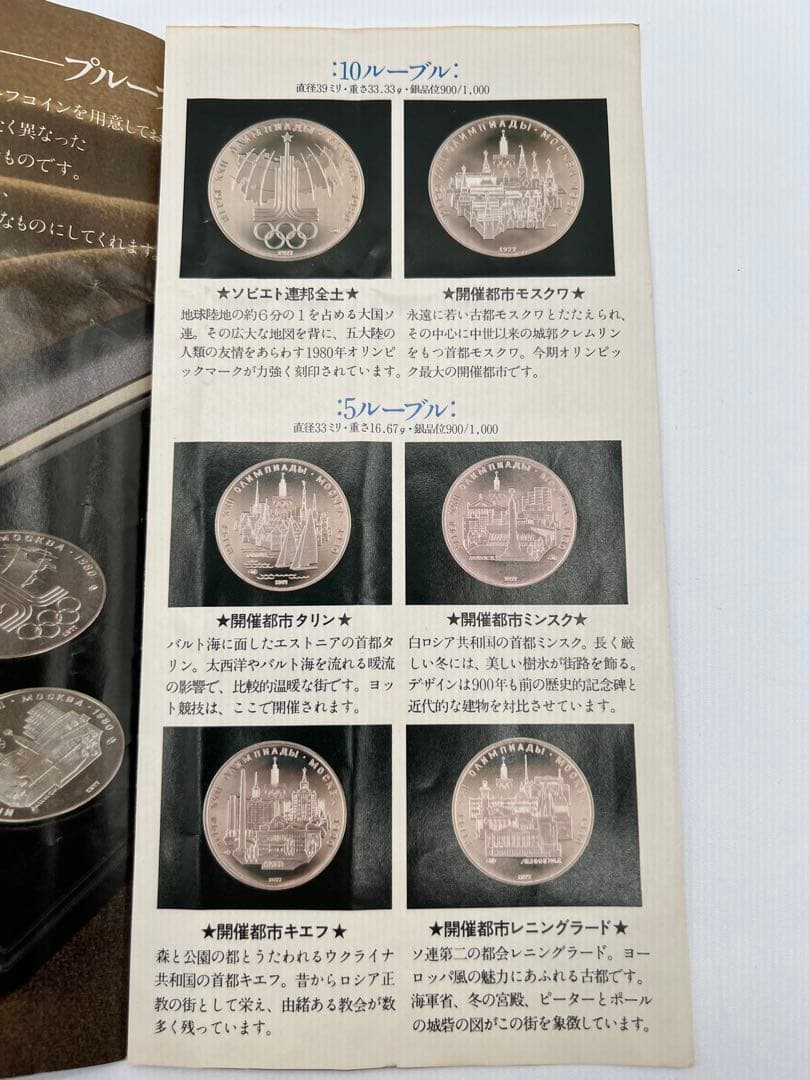 【1980年オリンピック公式記念銀貨セット】　メダル