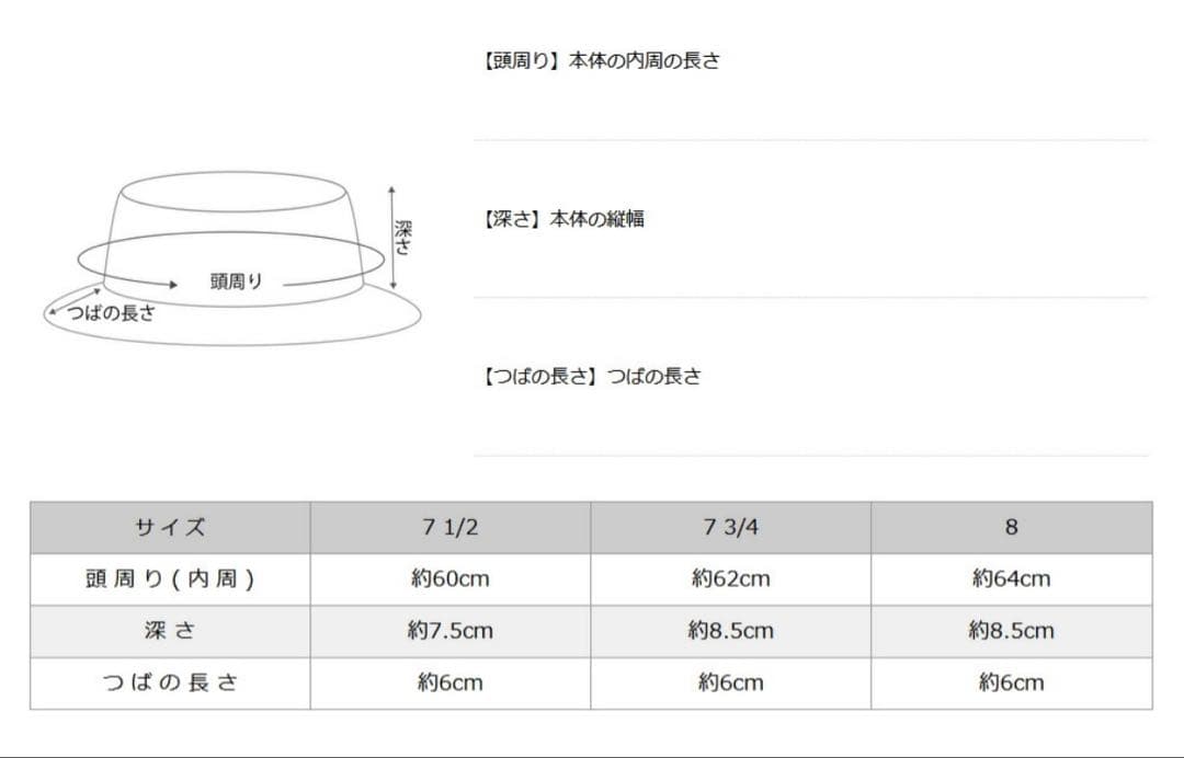 パーマー ロスコ　ブーニーハット7 3/4(約62cm) 4点セット