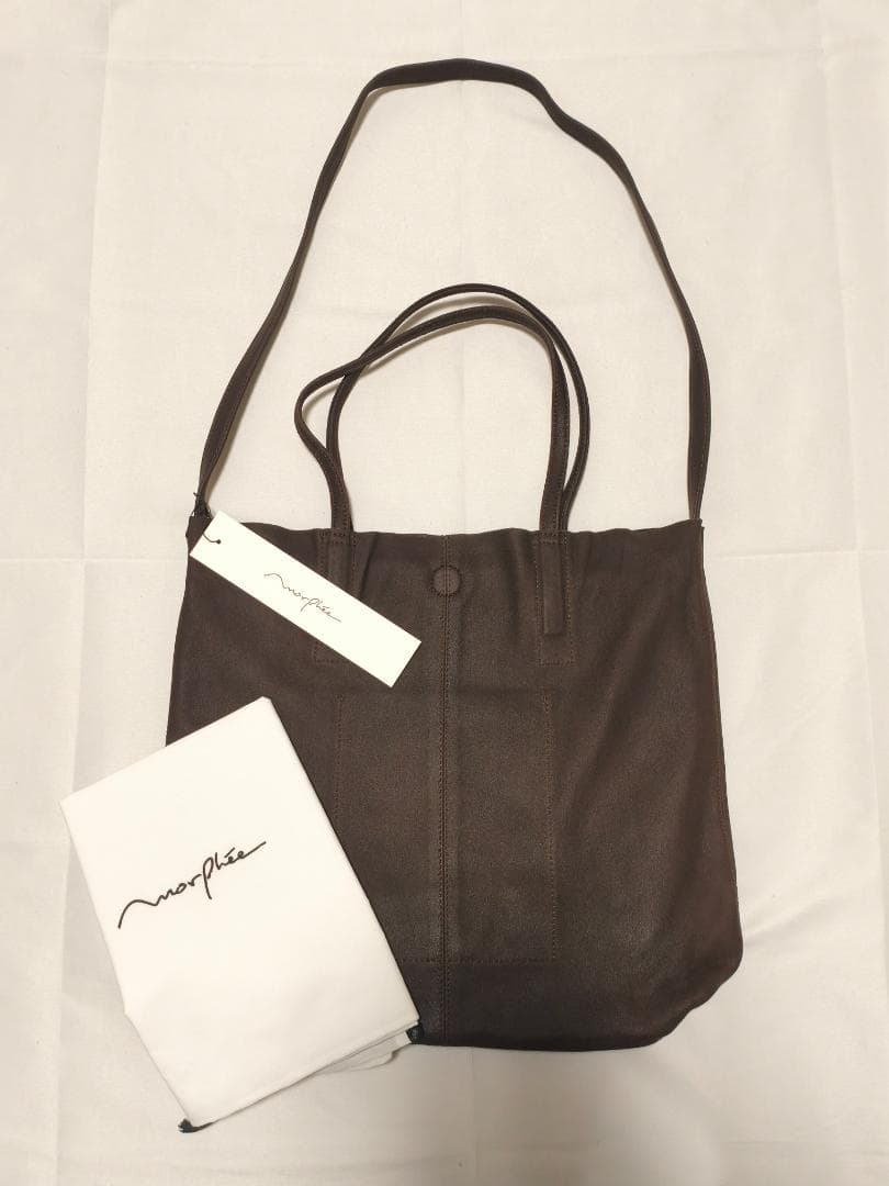 新品■Morphee 3WAY MEDIUM TOTE BAG SHORT 茶色