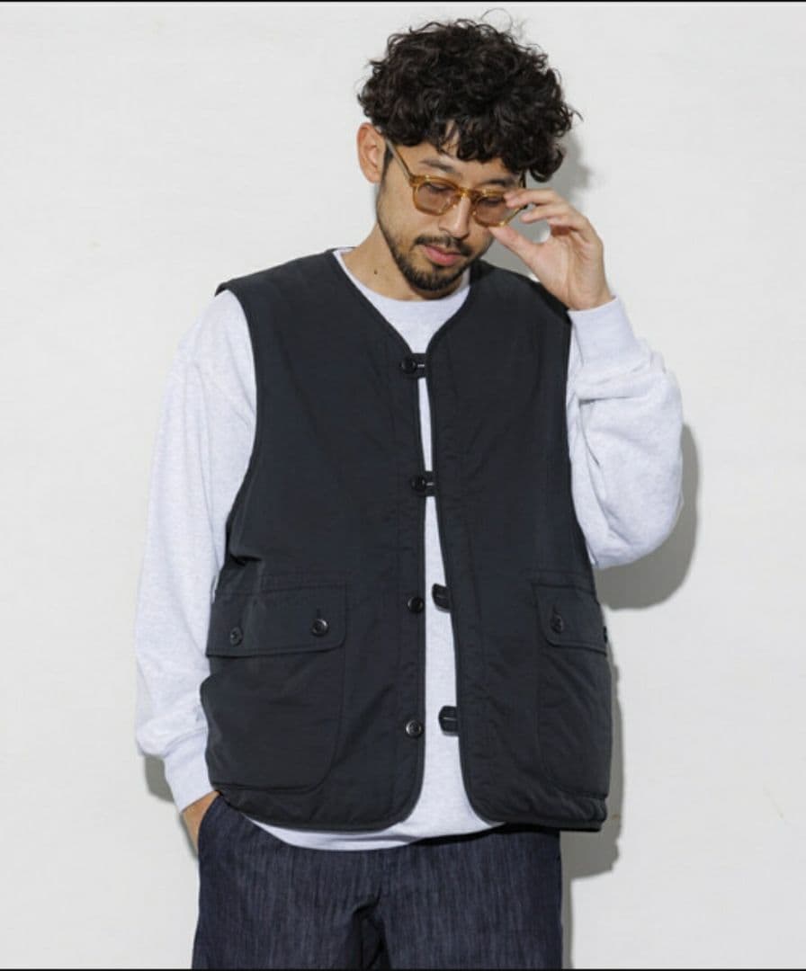 フリークスストア/リバーシブルボアベスト/size L