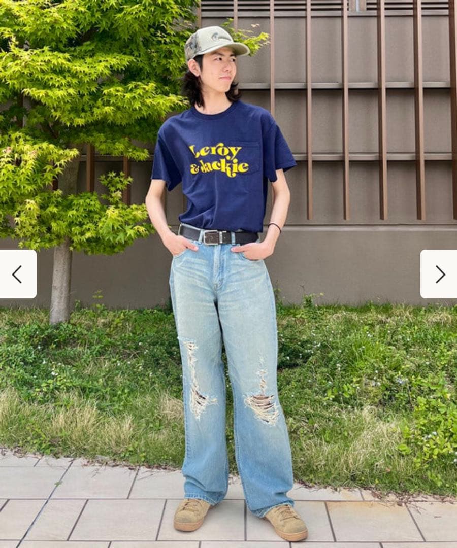 beams 別注　Lee / 101 クラッシュ デニムパンツ