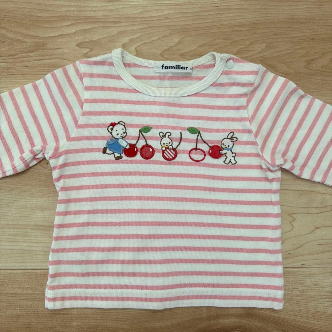 familiar 80cm 女の子 春夏トップスセット