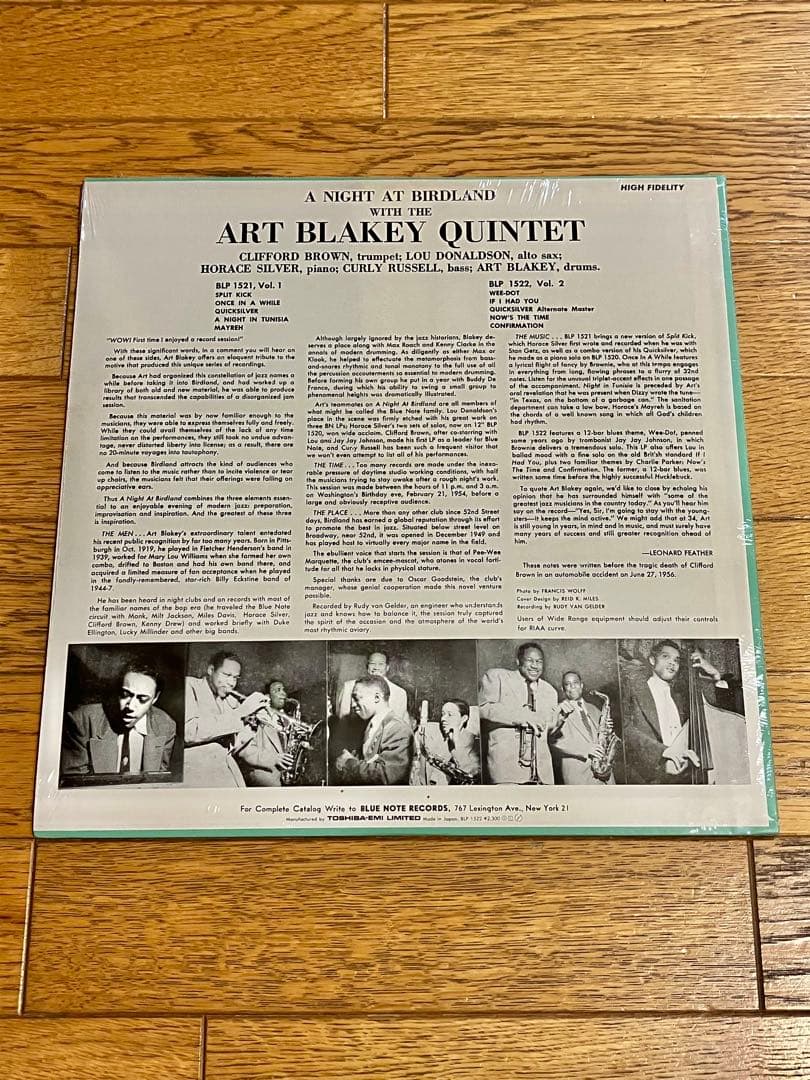 ART BLAKEY「A NIGHT AT BIRDLAND」レコード 未開封