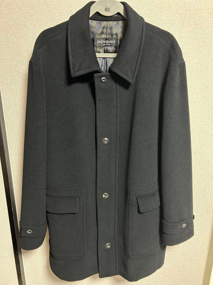 Yves Saint Laurent イブサンローラン ウールコート 黒