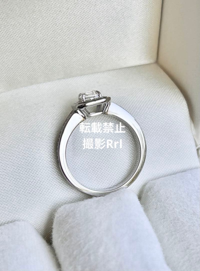 新品◆リズレリング　スクエア　エメラルドカット　13.5〜14号