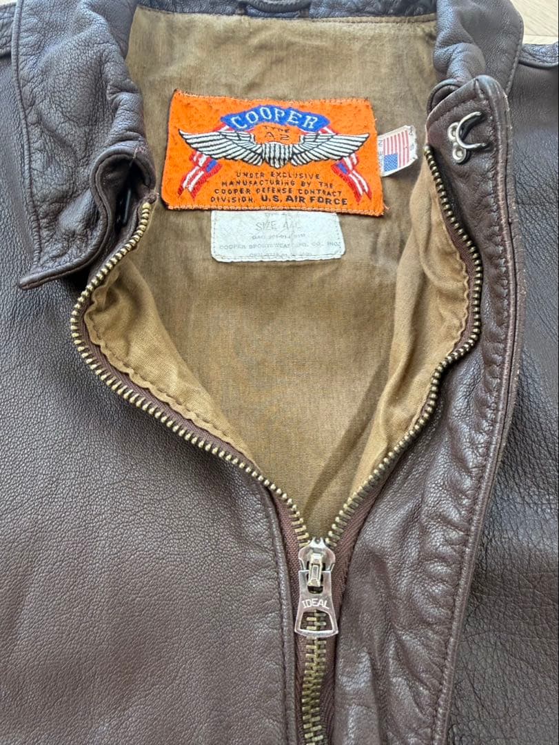 80s USA製 cooper A−2レザージャケット