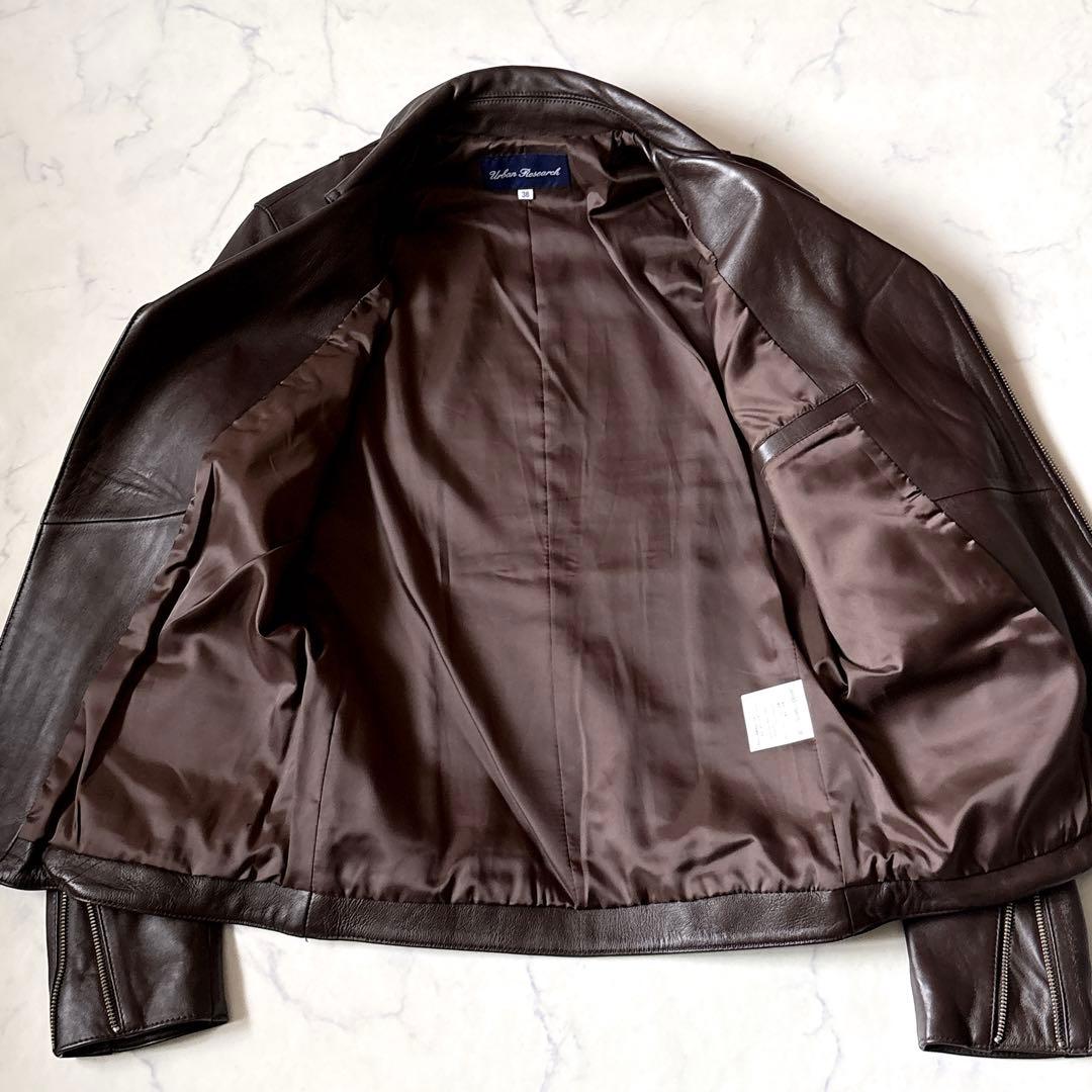 【URBAN RESEARCH】ダブルライダースジャケット　ラムレザー　38 M