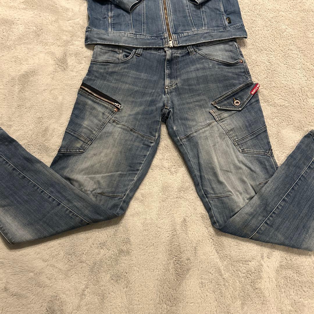 バートル　インディゴ　作業着上下セット　サイズLL