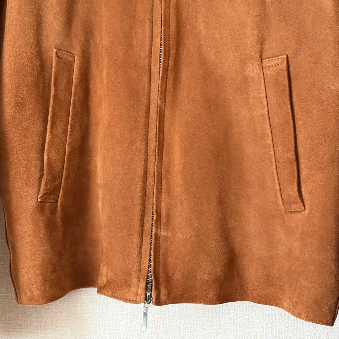 【美品】SHIPS ゴートスエード レザーブルゾン Sサイズ 山羊革