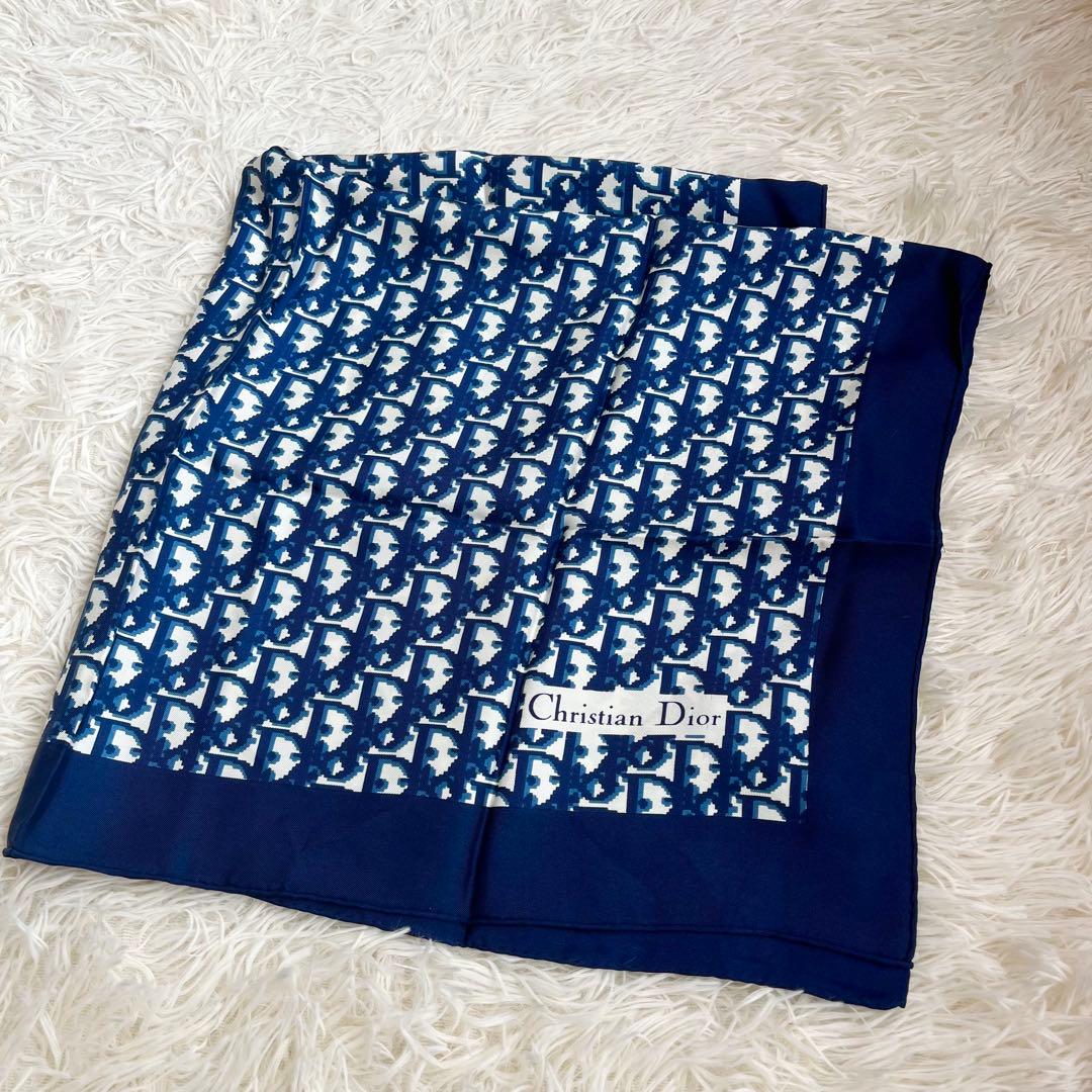 Dior ディオール スカーフ ロゴ ブルー