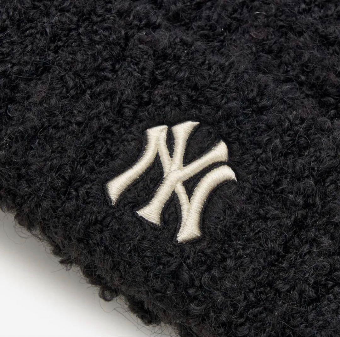 韓国　MLB korea 猫耳　ニット帽　ブラック　カリナ