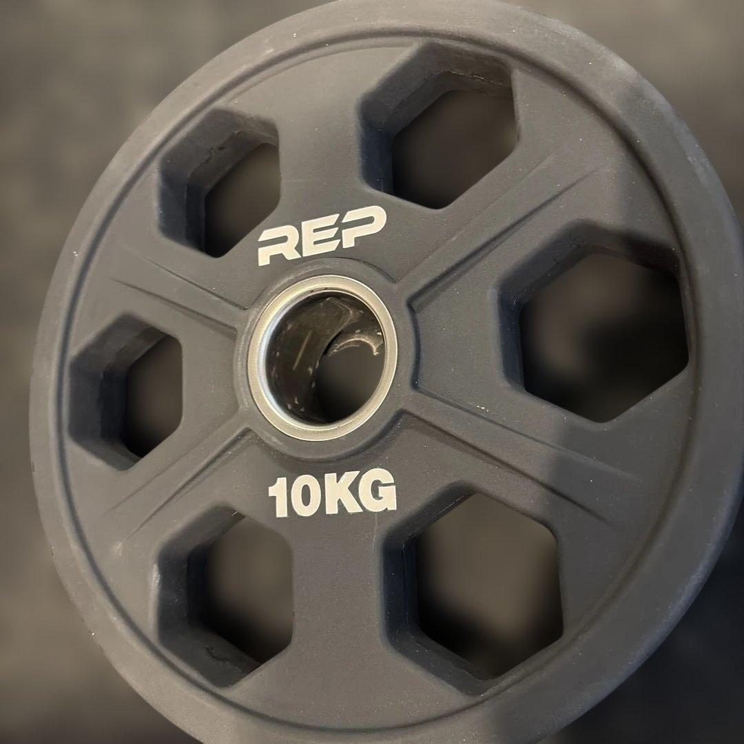 RepFitnessウレタンイコライザープレート10kgオリンピックプレート2枚