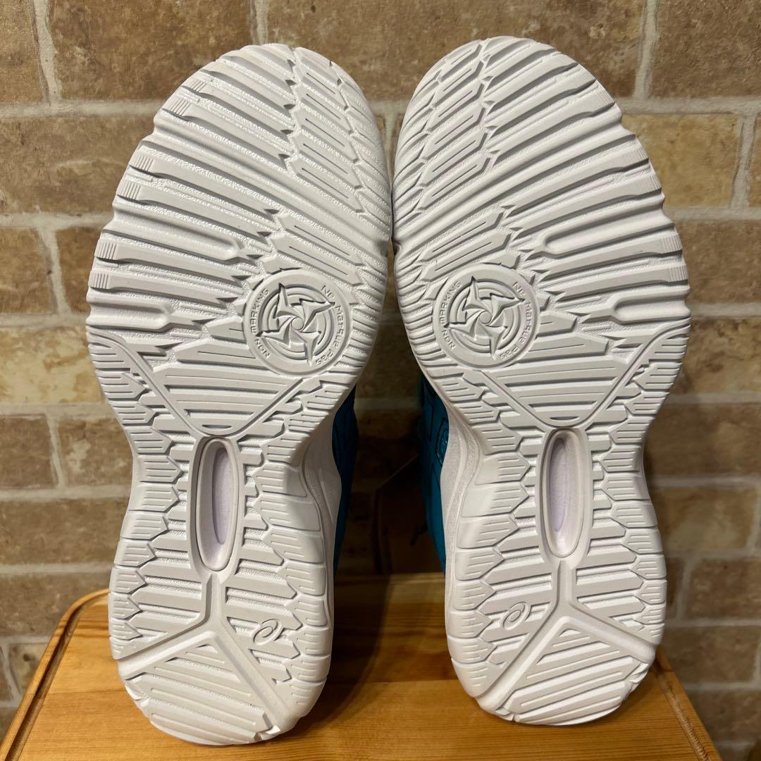 asics ターコイズ ハイカット バスケットシューズ