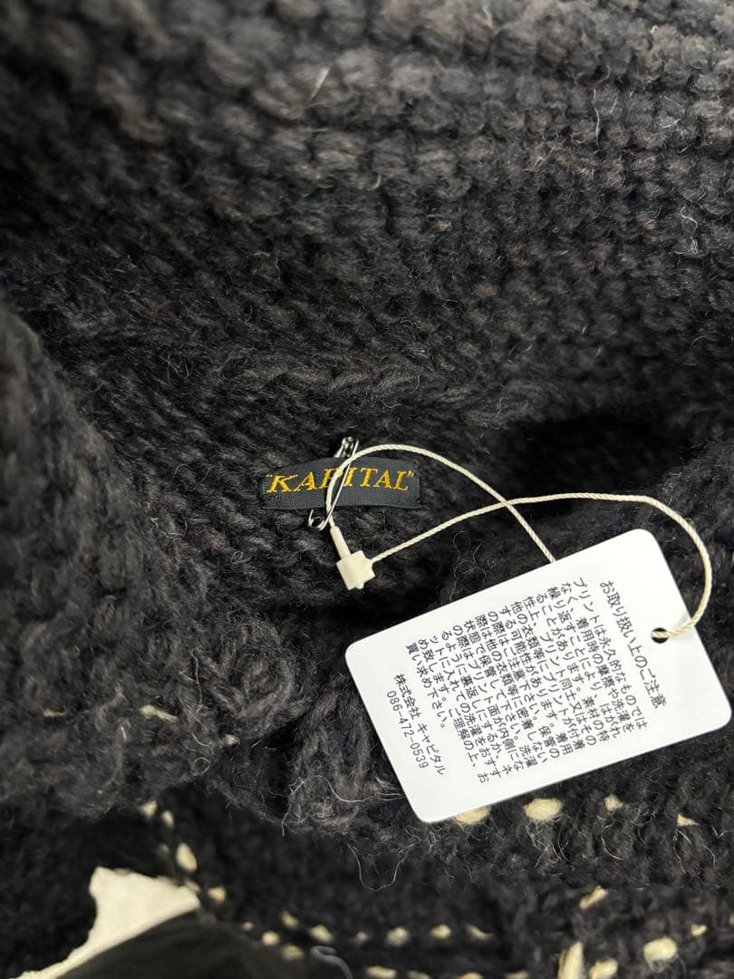タグ付き未使用品 25AW KAPITAL ウールハンドニット カウチンGジャン