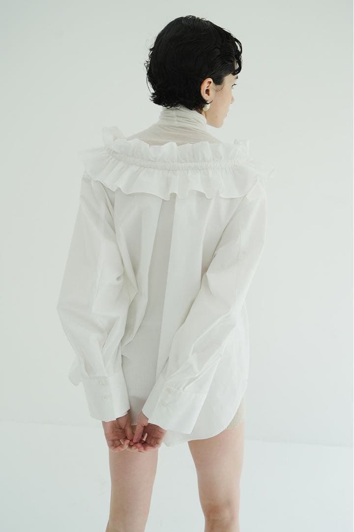 CLANE⭐︎RUFFLE NECK BLOUSE