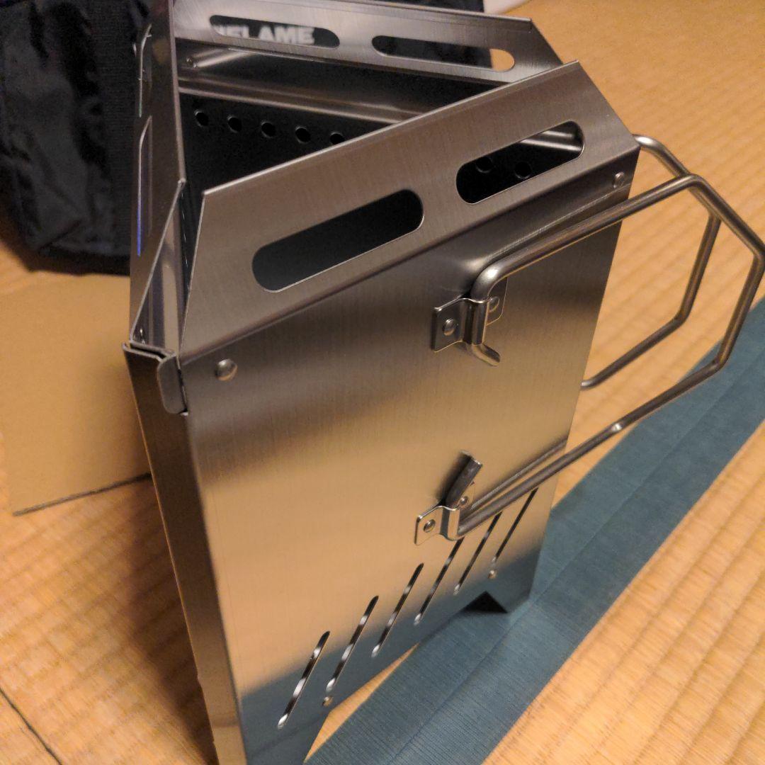 UNIFLAME BURN STOVE ソロ　焚き火台　バック付き