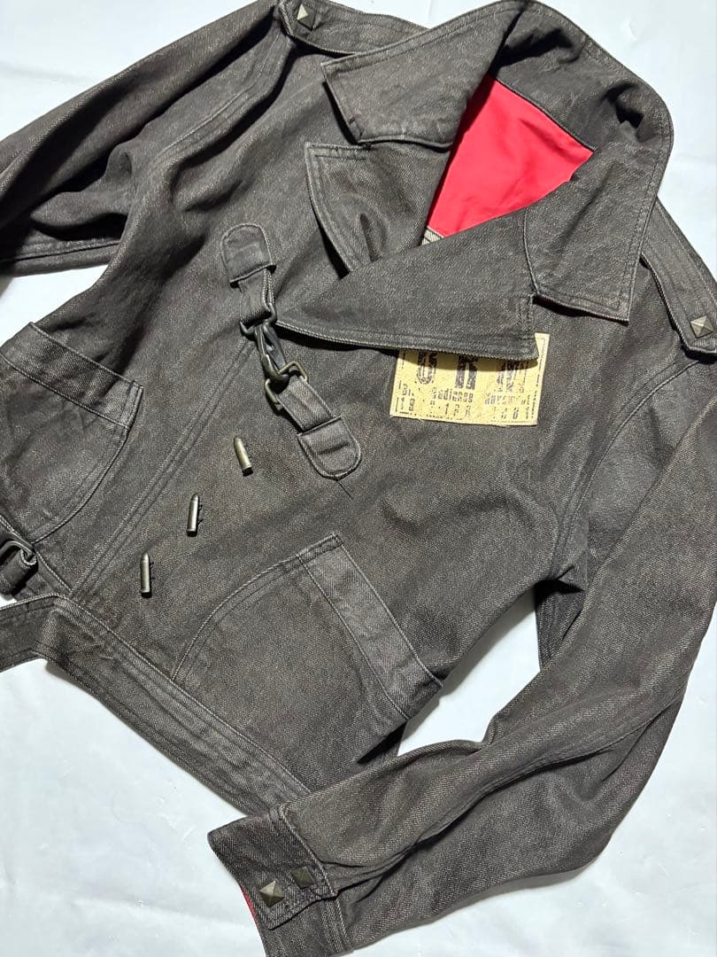 懸賞非売品 80's MODS モッズ 森山達也 デニム ライダース ジャケット