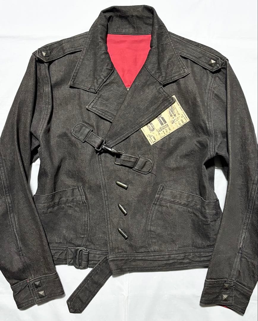 懸賞非売品 80's MODS モッズ 森山達也 デニム ライダース ジャケット