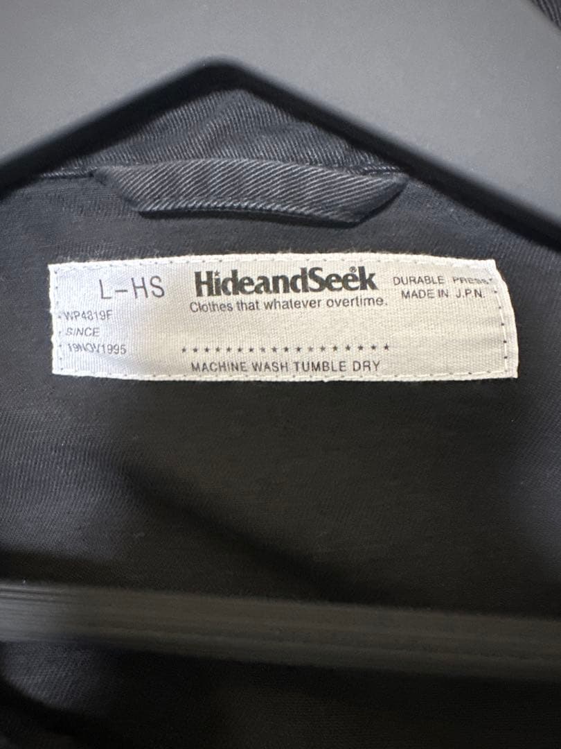 HideandSeek ブラックコットンジャケット