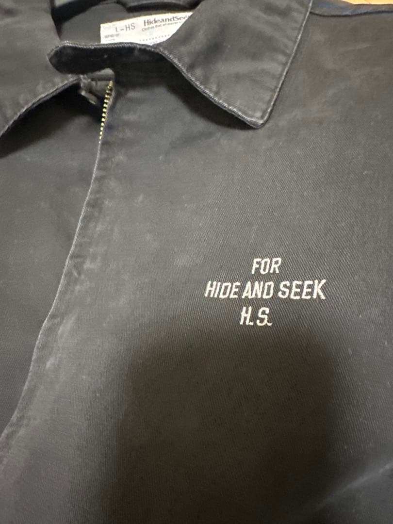 HideandSeek ブラックコットンジャケット
