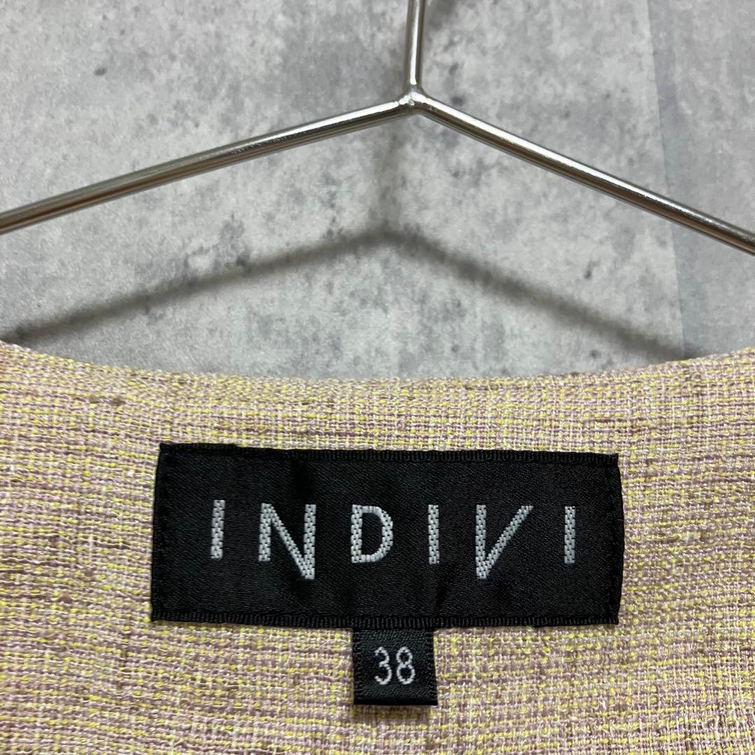 ♪ 定価¥18,920 INDIVI サマーツィードジレトップス サイズ38